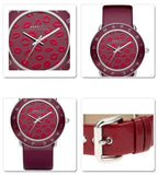 Marc Jacobs Amy Red Dial Burgundy Leather Strap Watch for Women - MBM1162 Buy Now By Marc Jacobs