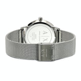 Armani Exchange Cayde Chronograph Black Dial Silver Mesh Strap Watch For Men - AX2714 Buy Now By Armani Exchange