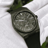 Tissot PRX Powermatic 80 Carbon Black Dial Black Rubber Strap Watch for Men - T137.907.97.201.00