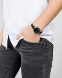 Calvin Klein Rebel Black Grey Dial Black Leather Strap Watch for Women - K8P231C1 Buy Now By Calvin Klein