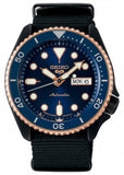 Seiko 5 Sports Automatic Blue Dial Black NATO Strap Watch for Men - SBSA098 Buy Now By Seiko