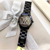 Michael Kors Slim Runway Black Dial Black Steel Strap Watch for Women - MK3589 Buy Now By Michael Kors