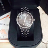 Emporio Armani Crystal Ceramica Black Dial Black Steel Strap Watch For Women - AR1478 Buy Now By Emporio Armani