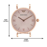 Emporio Armani Classic Quartz Pink Dial Brown Leather Strap Watch For Women - AR1911 Buy Now By Emporio Armani