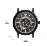 Emporio Armani Meccanico Automatic Black Dial Black Steel Strap Watch For Men - AR60010 Buy Now By Emporio Armani