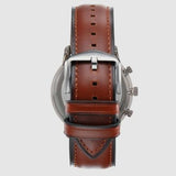 Fossil Neutra Chronograph Grey Dial Brown Leather Strap Watch for Men - FS5512 Buy Now By Fossil