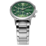 Emporio Armani Renato Chronograph Green Dial Silver Steel Strap Watch For Men - AR11507 Buy Now By Emporio Armani