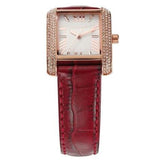 Michael Kors Emery Quartz Diamonds Silver Dial Red Leather Strap Watch For Women - MK4689 Buy Now By Michael Kors