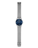Emporio Armani Minimalist Quartz Blue Dial Silver Steel Strap Watch For Men - AR11571 Buy Now By Emporio Armani