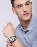 Guess Legacy White Dial Black Rubber Strap Watch For Men - W1049G3 Buy Now By Guess