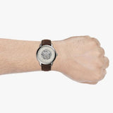 Fossil Neutra Automatic Skeleton White Dial Brown Leather Strap Watch for Men - ME3184 Buy Now By Fossil