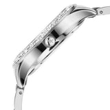 Michael Kors Liliane Three Hand Mother of Pearl White Dial Silver Steel Strap Watch For Women - MK4556 Buy Now By Michael Kors