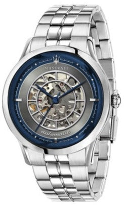 Maserati Ricordo Automatic Skeleton Silver Dial Silver Steel Strap Watch For Men - R8823133005 Buy Now By Maserati