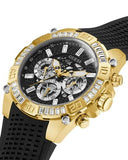 Guess Trophy Multifunction Black Dial Black Rubber Strap Watch for Men - GW0333G2 Buy Now By Guess