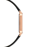 Daniel Wellington Quadro White Dial Black Leather Strap Watch For Women - DW00100450 Buy Now By Daniel Wellington