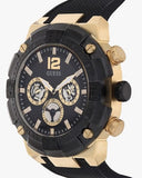 Guess Navigator Chronograph Black Dial Black Rubber Strap Watch for Men - GW0264G3 Buy Now By Guess