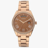 Guess Luna Diamonds Rose Gold Dial Rose Gold Steel Strap Watch for Women - GW0307L3 Buy Now By Guess