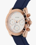 Guess Eclipse White Dial Blue Rubber Strap Watch for Women - GW0315L2 Buy Now By Guess
