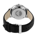 Emporio Armani Gianni Quartz Black Dial Black Leather Strap Watch For Men - AR0382 Buy Now By Emporio Armani