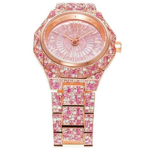 Michael Kors Raquel Three-Hand Crystals Pink Dial Rose Gold Steel Strap Watch For Women - MK7343 Buy Now By Michael Kors