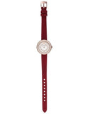 Emporio Armani Two-Hand Analog White Dial Red Leather Strap Watch For Women - AR11532 Buy Now By Emporio Armani