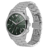 Emporio Armani Paolo Chronograph Green Dial Silver Steel Strap Watch For Men - AR11529 Buy Now By Emporio Armani