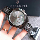 Maserati Traguardo Gun Metal Dial Grey Steel Strap Watch For Men - R8873612002 Buy Now By Maserati