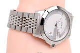 Gucci G Timeless Diamonds Silver Dial Silver Steel Strap Watch For Men - YA126404 Buy Now By Gucci