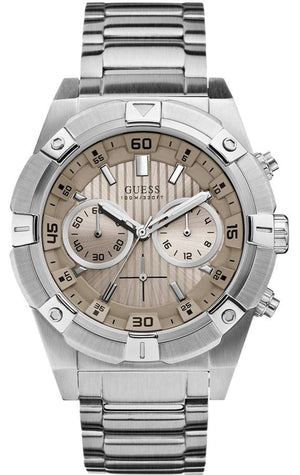 Guess Jolt Chronograph Grey Dial Silver Steel Strap Watch for Men - W0377G1 Buy Now By Guess