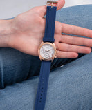 Guess Eclipse White Dial Blue Rubber Strap Watch for Women - GW0315L2 Buy Now By Guess