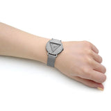 Guess Iconic Diamonds Silver Dial Silver Mesh Bracelet Watch For Women - GW0477L1 Buy Now By Guess
