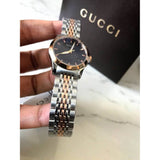 Gucci G Timeless Black Dial Two Tone Steel Strap Watch For Women - YA126512 Buy Now By Gucci