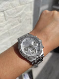 Guess Heiress Multifunction Diamonds Silver Dial Silver Steel Strap Watch for Women - GW0440L1 Buy Now By Guess