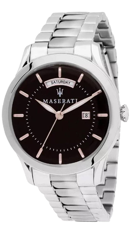 Maserati Tradizione Black Dial Silver Steel Strap Watch For Men - R8853125002 Buy Now By Maserati