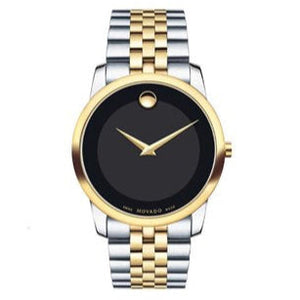 Movado Museum Classic Black Dial Two Tone Steel Strap Watch For Women - 0606605 Buy Now By Movado