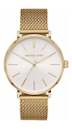 Michael Kors Auden Three Hand White Dial Gold Mesh Strap Watch for Women - MK7150 Buy Now By Michael Kors