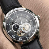 Bulova BVA Classic Automatic Silver Dial Black Leather Strap Watch for Men - 96A135 Buy Now By Bulova