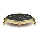 Daniel Wellington Petite Evergold Black Dial Gold Mesh Strap Watch For Women - DW00100345 Buy Now By Daniel Wellington