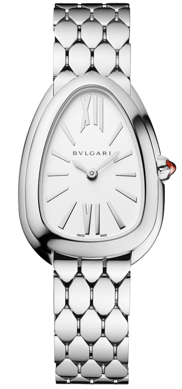 Bvlgari Serpenti Seduttori Quartz White Dial Silver Steel Strap Watch for Women - SERPENTI103141 Buy Now By Bvlgari