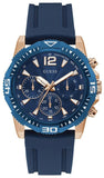 Guess Commander Blue Dial Blue Rubber Strap Watch for Men - GW0211G4 Buy Now By Guess