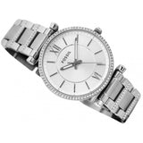 Fossil Carlie Silver Dial Silver Steel Strap Watch for Women - ES4341 Buy Now By Fossil