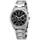 Maserati Competizione Chronograph Black Dial Silver Steel Strap Watch For Men - R8853100014 Buy Now By Maserati