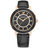 Swarovski Octea Lux Black Dial Black Leather Strap Watch for Women - 5414410 Buy Now By Swarovski