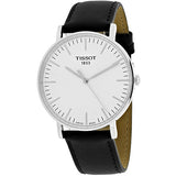 Tissot T Classic Everytime Large White Dial Black Leather Strap Watch For Men - T109.610.16.031.00 Buy Now By Tissot