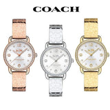 Coach Delancey Silver Dial Rose Gold Steel Strap Watch for Women - 14502355 Buy Now By Coach