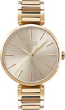 Hugo Boss Allusion Gold Dial Gold Steel Strap Watch for Women - 1502415 Buy Now By Hugo Boss