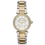 Michael Kors Parker White Dial Two Tone Steel Strap Watch for Women - MK6055 Buy Now By Michael Kors