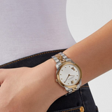 Versace Audrey Quartz White Dial Two Tone Steel Strap Watch for Women - VELR00519 Buy Now By Versace