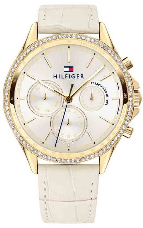 Tommy Hilfiger Ari Diamonds White Dial Cream Leather Strap Watch for Women - 1781982 Buy Now By Tommy Hilfiger