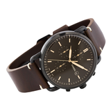 Fossil Commuter Chronograph Black Dial Brown Leather Strap Watch for Men - FS5403 Buy Now By Fossil